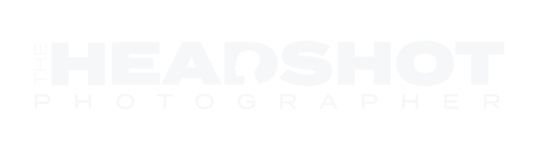 The Headshot Photographer Logo in color porcelain on transparant